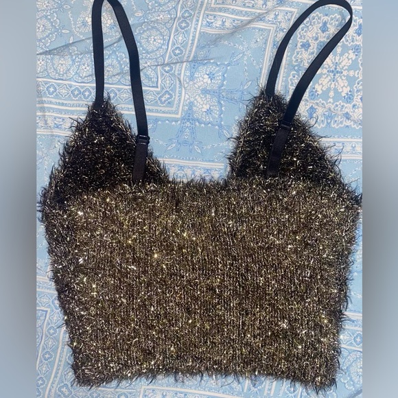 REHAB sparkle wool crop top - Picture 3 of 3